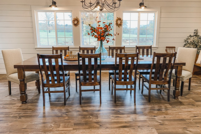 farmhouse dining table chairs