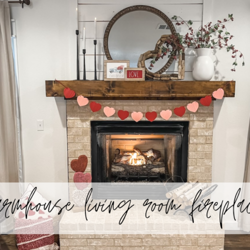 farmhouse living room fireplace