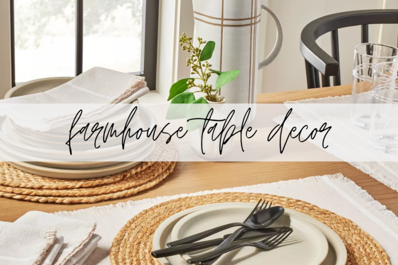 farmhouse kitchen table decor