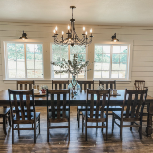 farmhouse kitchen table lighting